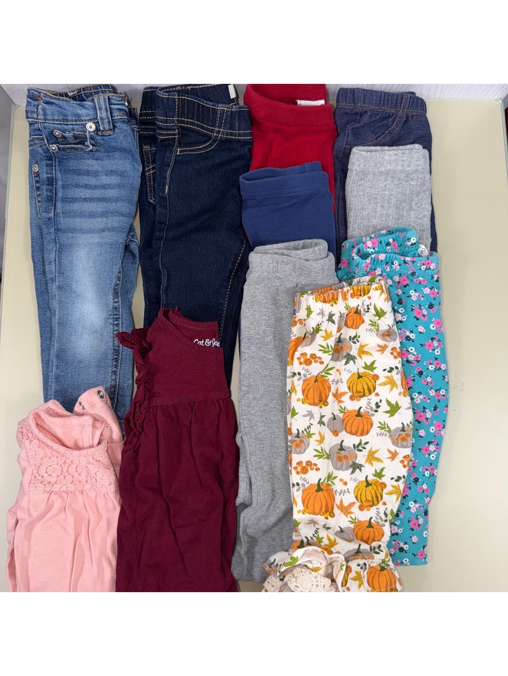 Baby Girl 12M Clothing Lot Levi’s Cat & Jack 11 Pc